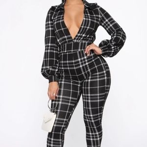 PLAID JUMPSUIT